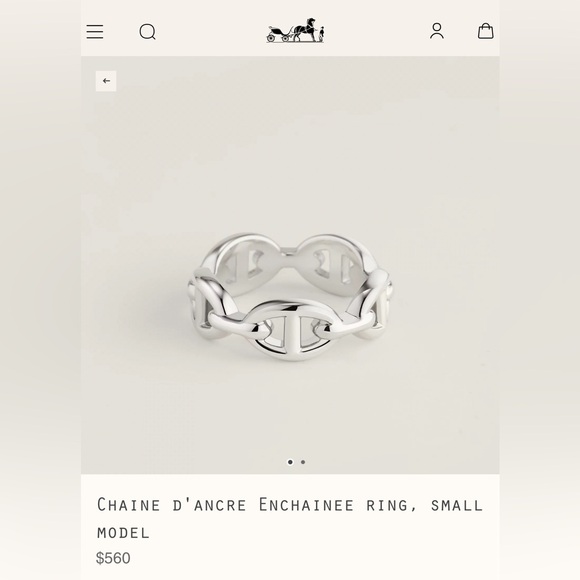 Chaine d'ancre Enchainee ring, small model size 54 - Picture 7 of 9